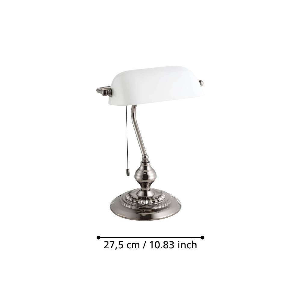 Eglo 901019 "BANKER" 39 Cm Yüksekliğinde Çelik Masa Lambası