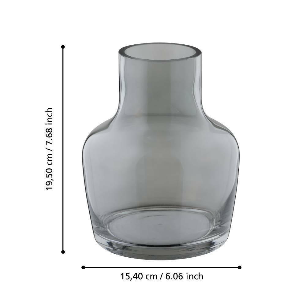 Eglo 421217 "SIRANANA" 19,5 Cm Yüksekliğinde Gri Cam Vazo