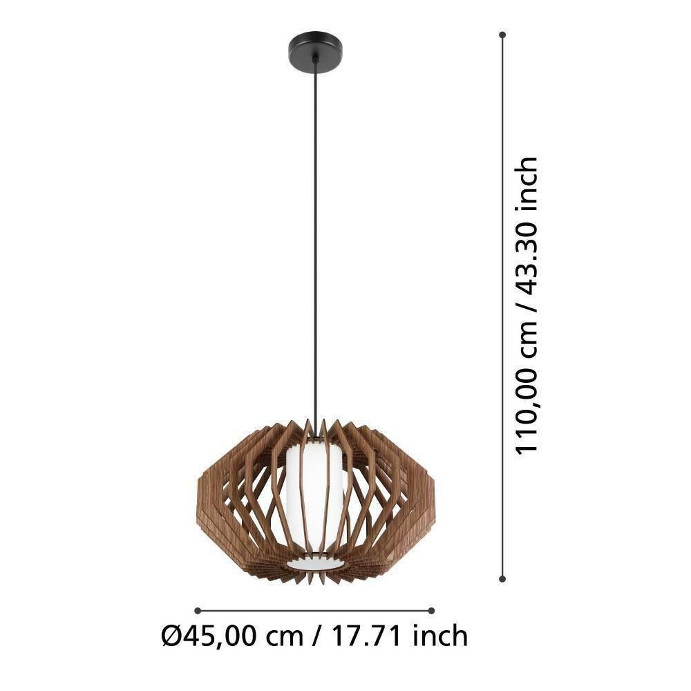 Eglo 900386 "RUSTICARIA" 110 Cm Yüksekliğinde Çelik Siyah Sarkıt Avize