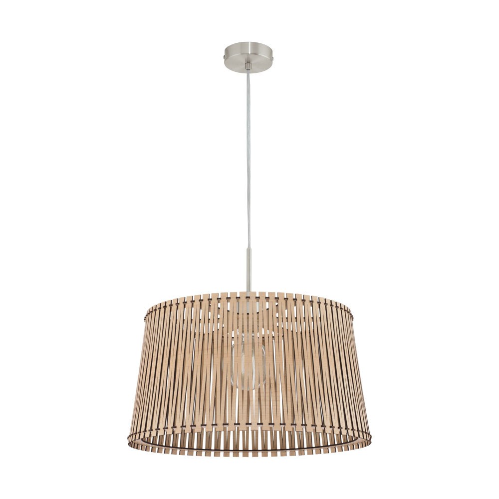Eglo 96193 "SENDERO" 45 Cm Çapında Çelik Nikel Mat Sarkıt Avize