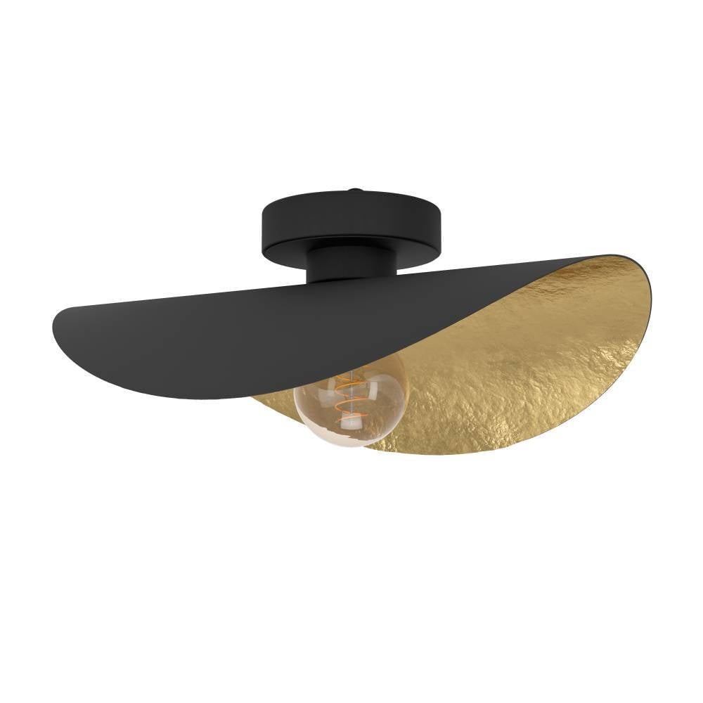 Eglo 390391 "SACEDA" 41 Cm Uzunluğunda Çelik Siyah, Gold Tavan Armatürü