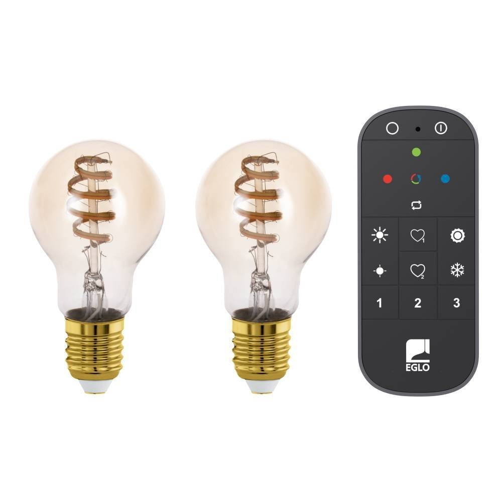 Eglo 110312 E27-Led-A60 Ampul 2X4,9W Amber 2200-6500K 360 Lümen 2’Li Paket