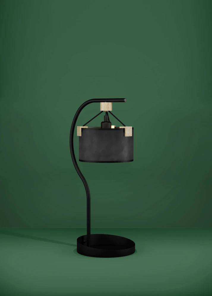 Eglo 39946 "POTOSI" 65 Cm Yüksekliğinde Siyah Çelik Masa Lambası