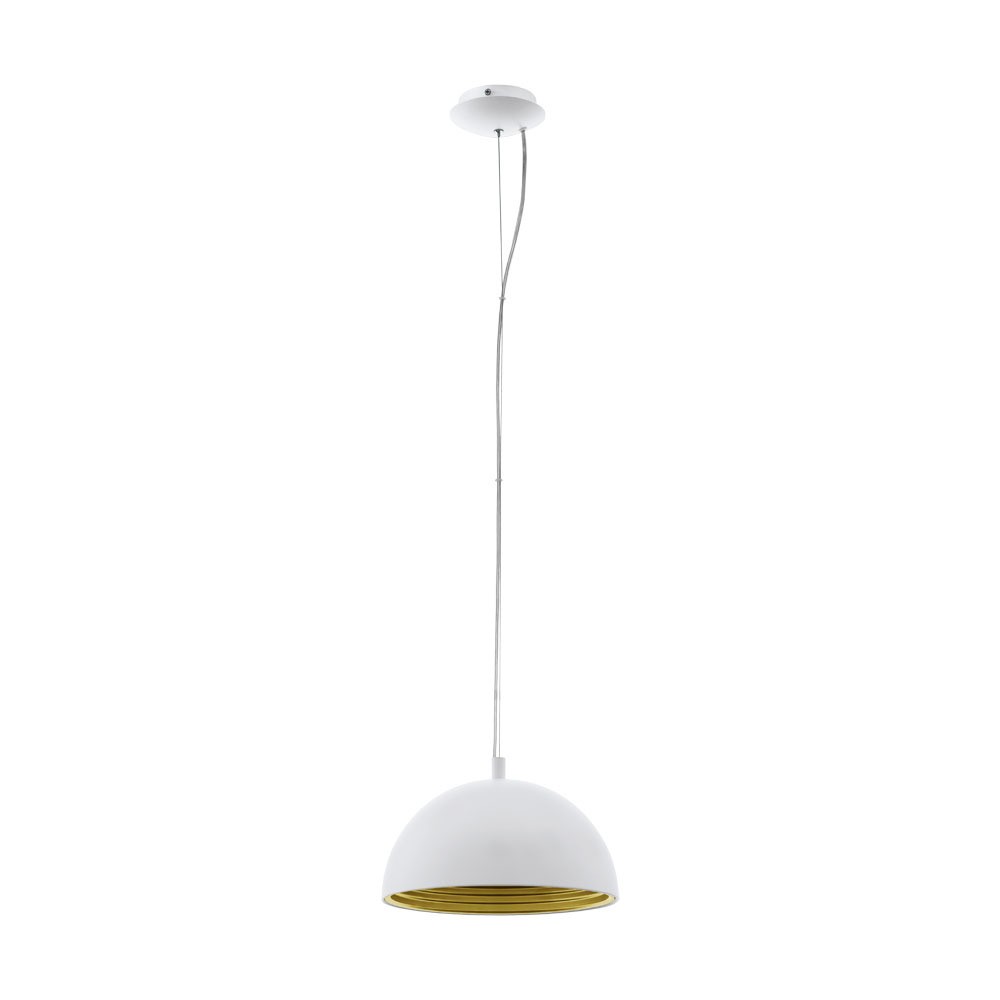 Eglo 61959 "PANDERAS" 30 Cm Çapında Çelik Beyaz, Gold Sarkıt Avize