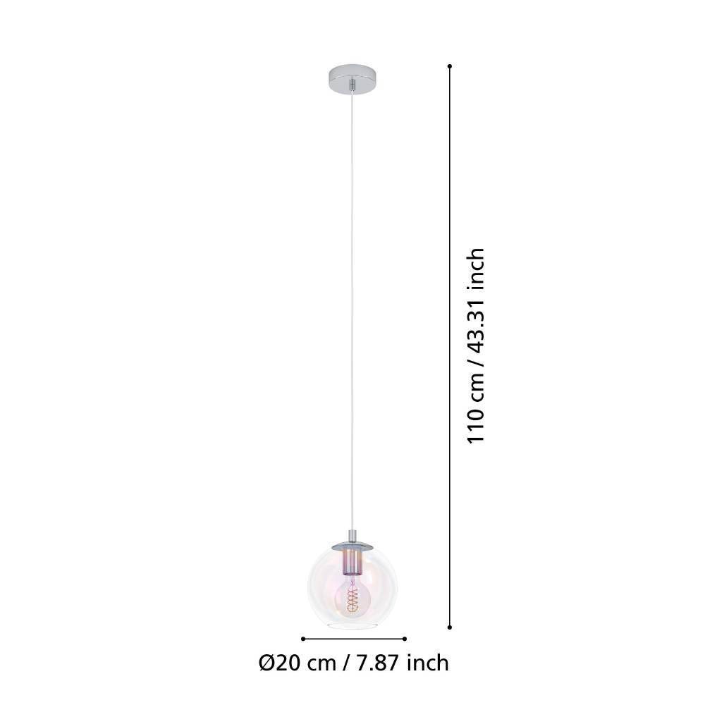 Eglo 901918 "ARISCANI 2" 110 Cm Yüksekliğinde 20 Cm Çapında Çelik Sarkıt Avize