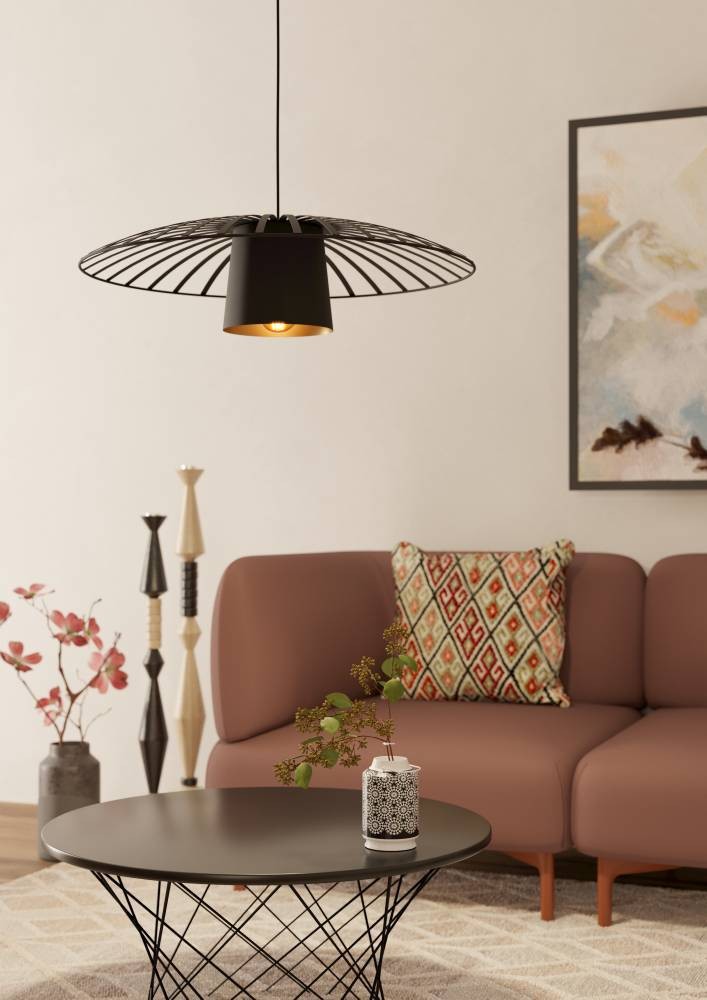 Eglo 43931 "FELIXKIRK" 110 Cm Yüksekliğinde Çelik Siyah Sarkıt Avize