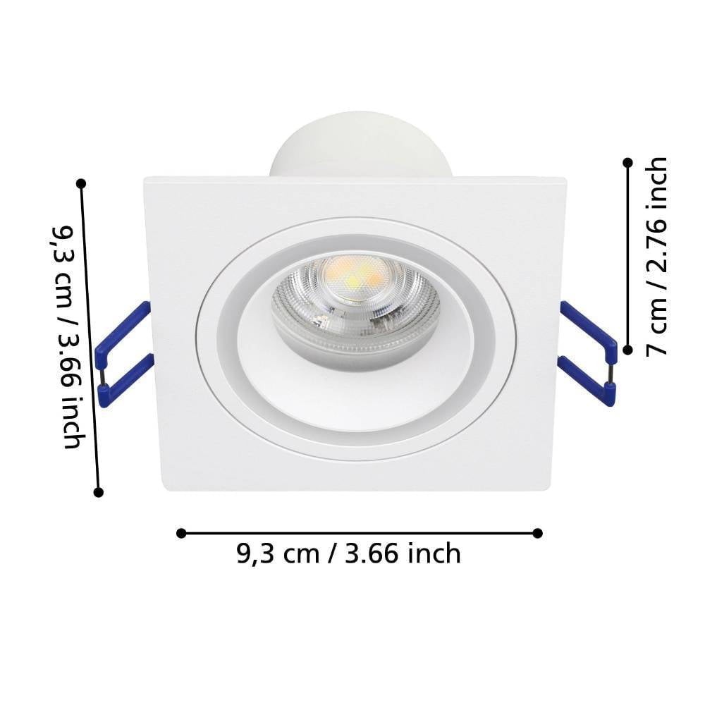 Eglo 900765 "CAROSSO-Z" 9,3 Cm Uzunluğunda Alüminyum Beyaz Sıva Altı Gömme Spot RGB