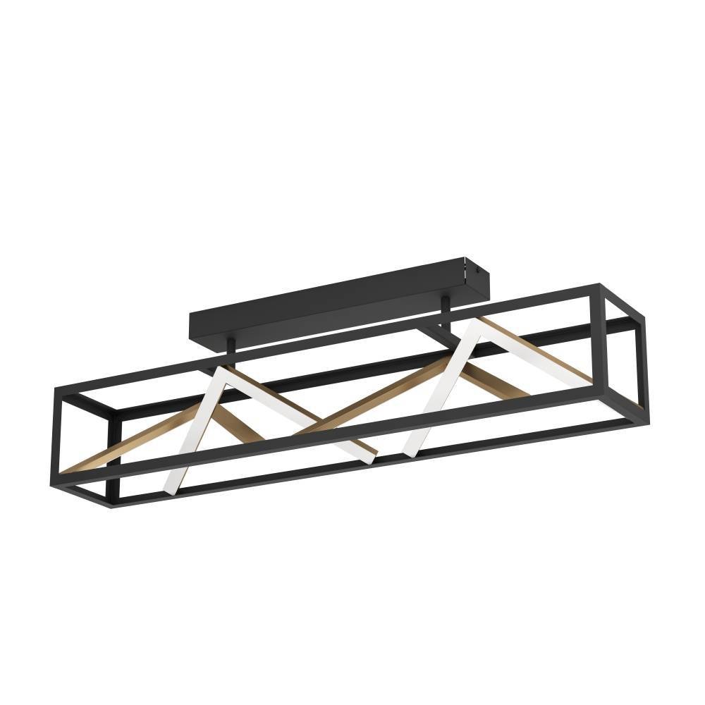Eglo 390416 "PENELA" 87 Cm Uzunluğunda Alüminyum, Çelik Siyah, Gold Tavan Armatürü