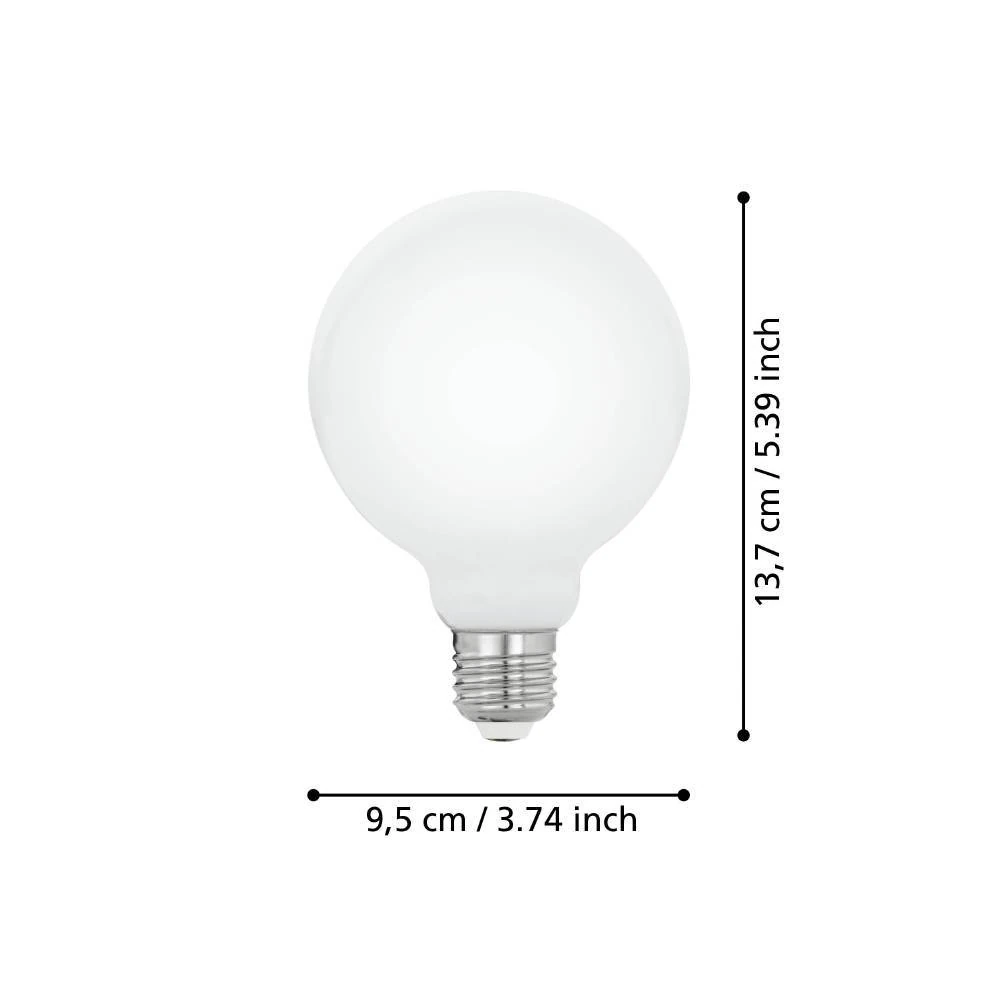 Eglo 110042 E27-Led-G95 Ampul 1X9W Opal 2700K 1055 Lümen