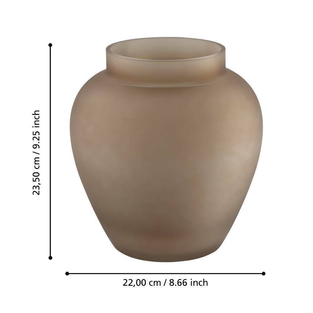 Eglo 421208 "ASINDRO" 23,5 Cm Yüksekliğinde Kahverengi Cam Vazo