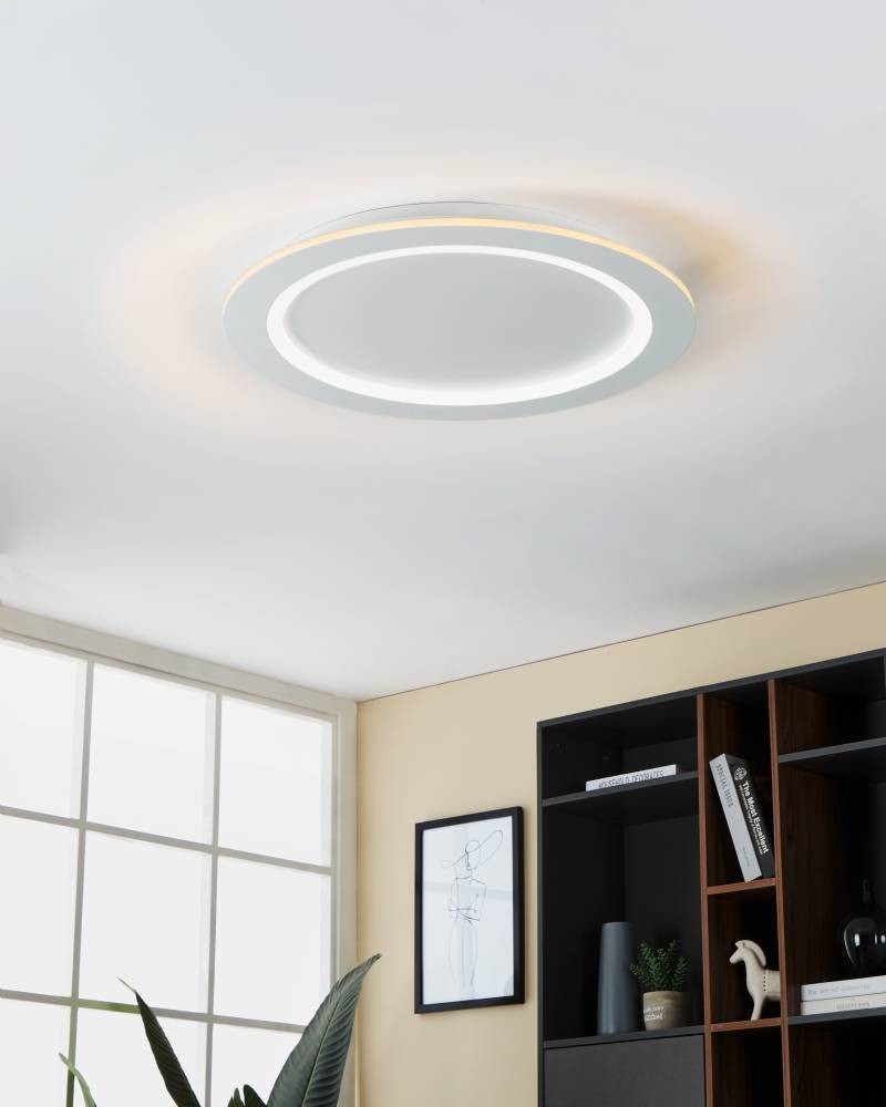 Eglo 900487 "PADROGIANO-Z" 59,5 Cm Çapında Çelik Beyaz Tavan Armatürü RGB