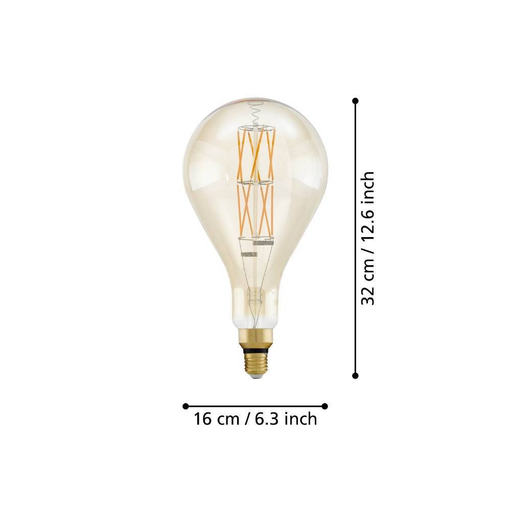 Eglo 110111 E27-Led-Ps160 Ampul 1X8W Amber 2100K 806 Lümen Dim Edilebilir