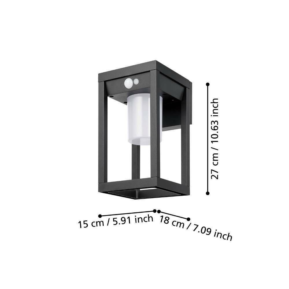Eglo 900804 "MARTANO" Güneş Enerjili Duvar Aplik Sensörlü Bahçe Aydınlatması Solar Aydınlatma Ip44