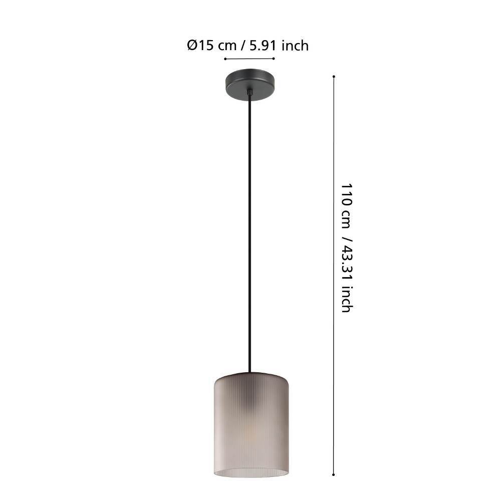 Eglo 901162 "COLOMERA" 110 Cm Yüksekliğinde 15 Cm Çapında Çelik Sarkıt Avize