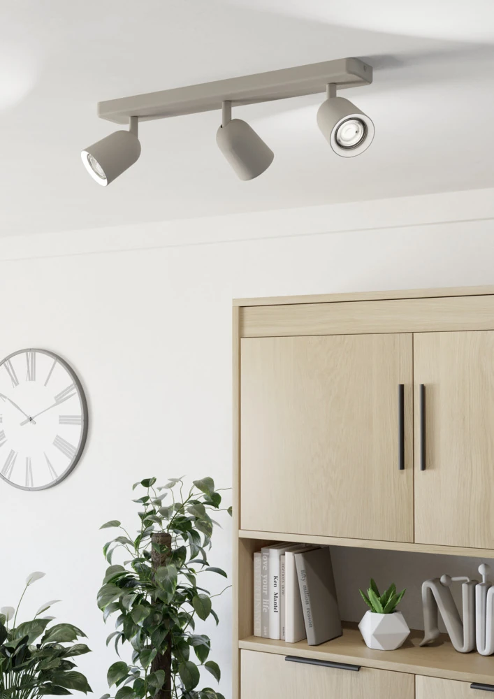 Eglo 902345 "CAMALDOLI" 3X10W Kum Rengi Çelik Sıva Üstü Spot