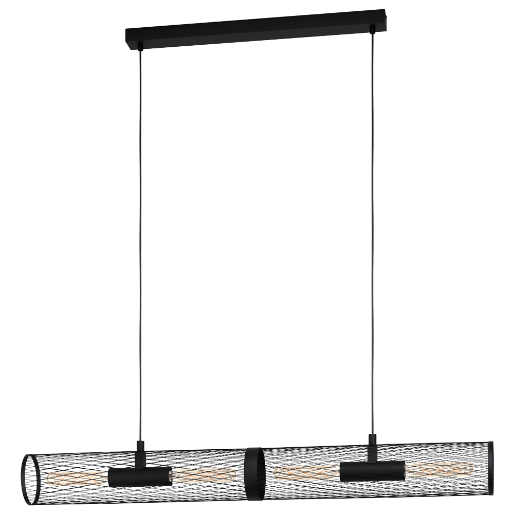 Eglo 43534 "REDCLIFFE" 110 Cm Yüksekliğinde Çelik Siyah Sarkıt Avize
