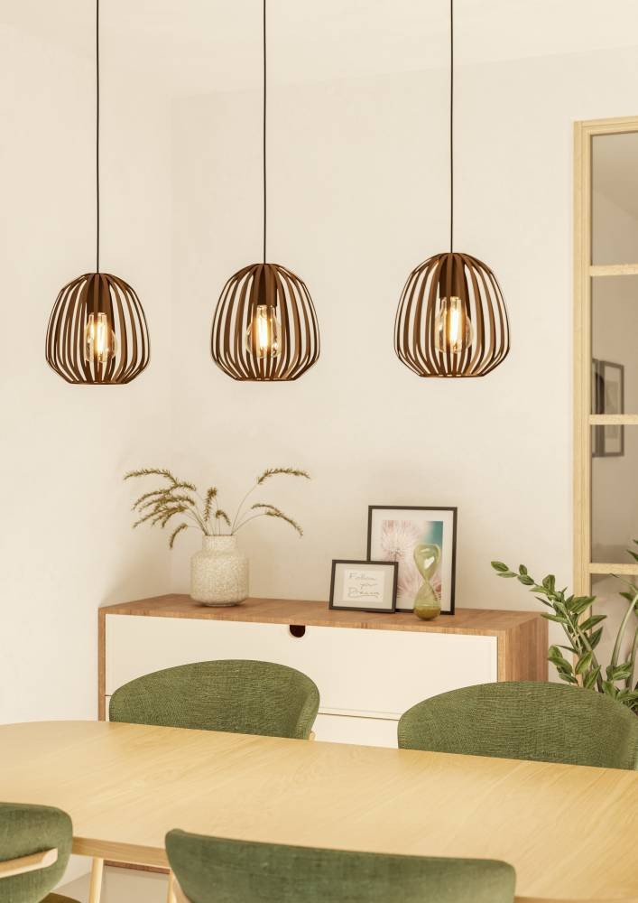 Eglo 901098 "ESPINAL" 110 Cm Yüksekliğinde Çelik Bronz Sarkıt Avize