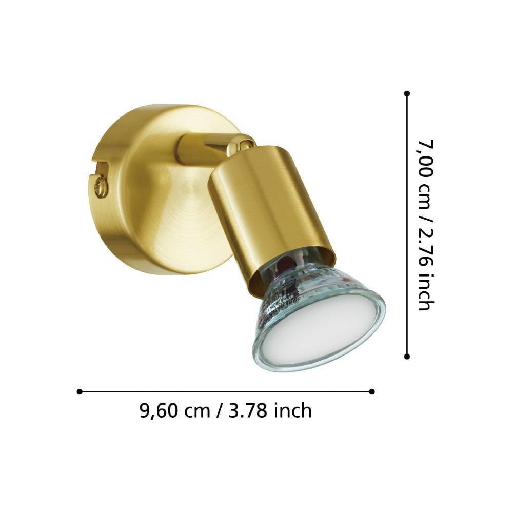 Eglo 33184 "BUZZ-LED" 1X2,8W Çelik Fırçalanmış Pirinç Sıva Üstü Spot