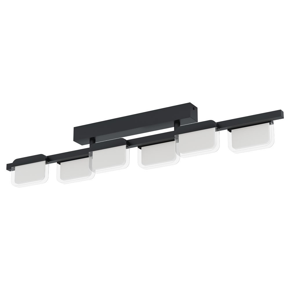 Eglo 98875 İç Mekan " Ervıdel " Siyah Renk Dökme Çelik Tavan Aydınlatması Ip20 Led Max: 6X4,5W En: 93 Cm