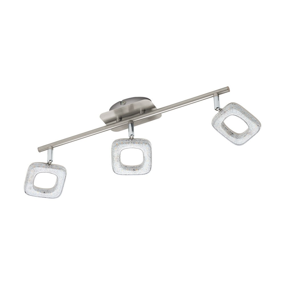 Eglo 97003 "LITAGO CRYSTAL" 3X4W Çelik Nikel Mat Sıva Üstü Spot