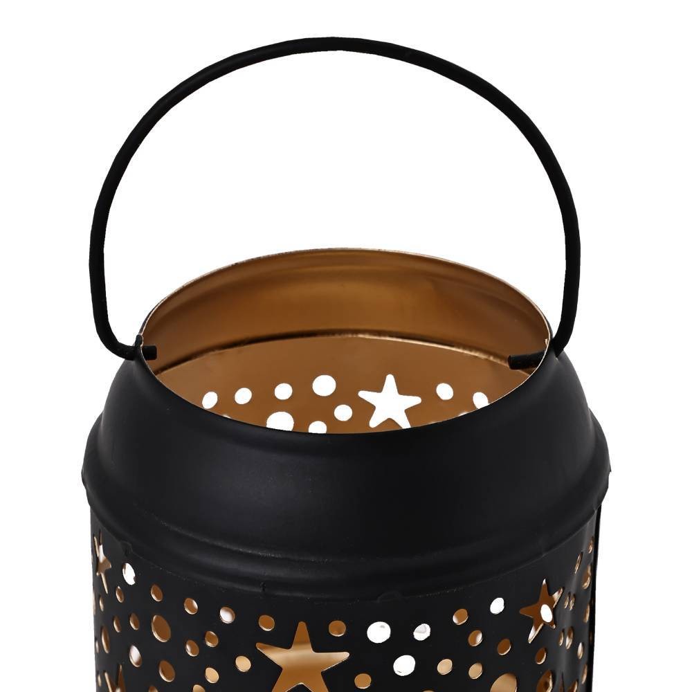 Eglo 422059 "LUGAIT" 8,5 Cm Yüksekliğinde Siyah Gold Metal Dekoratif Mumluk