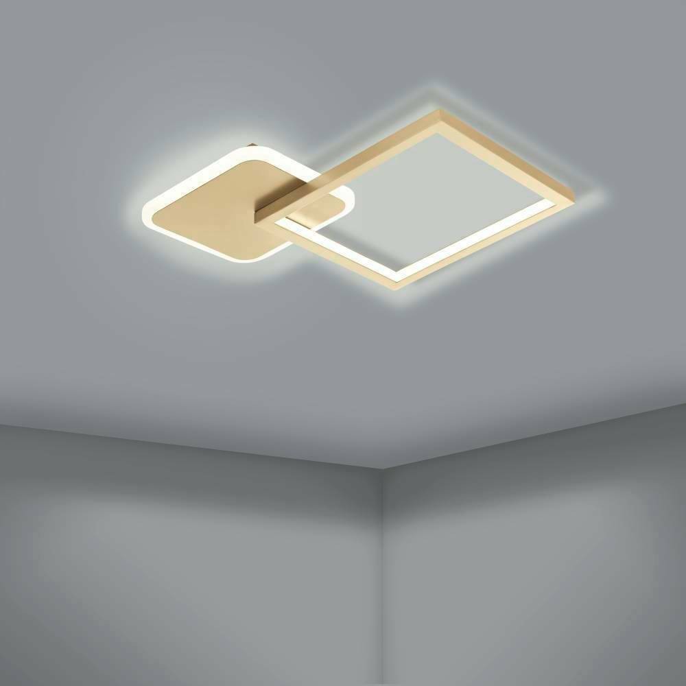 Eglo 900424 "GAFARES" 33 Cm Uzunluğunda Alüminyum, Çelik Gold, Beyaz Tavan Armatürü