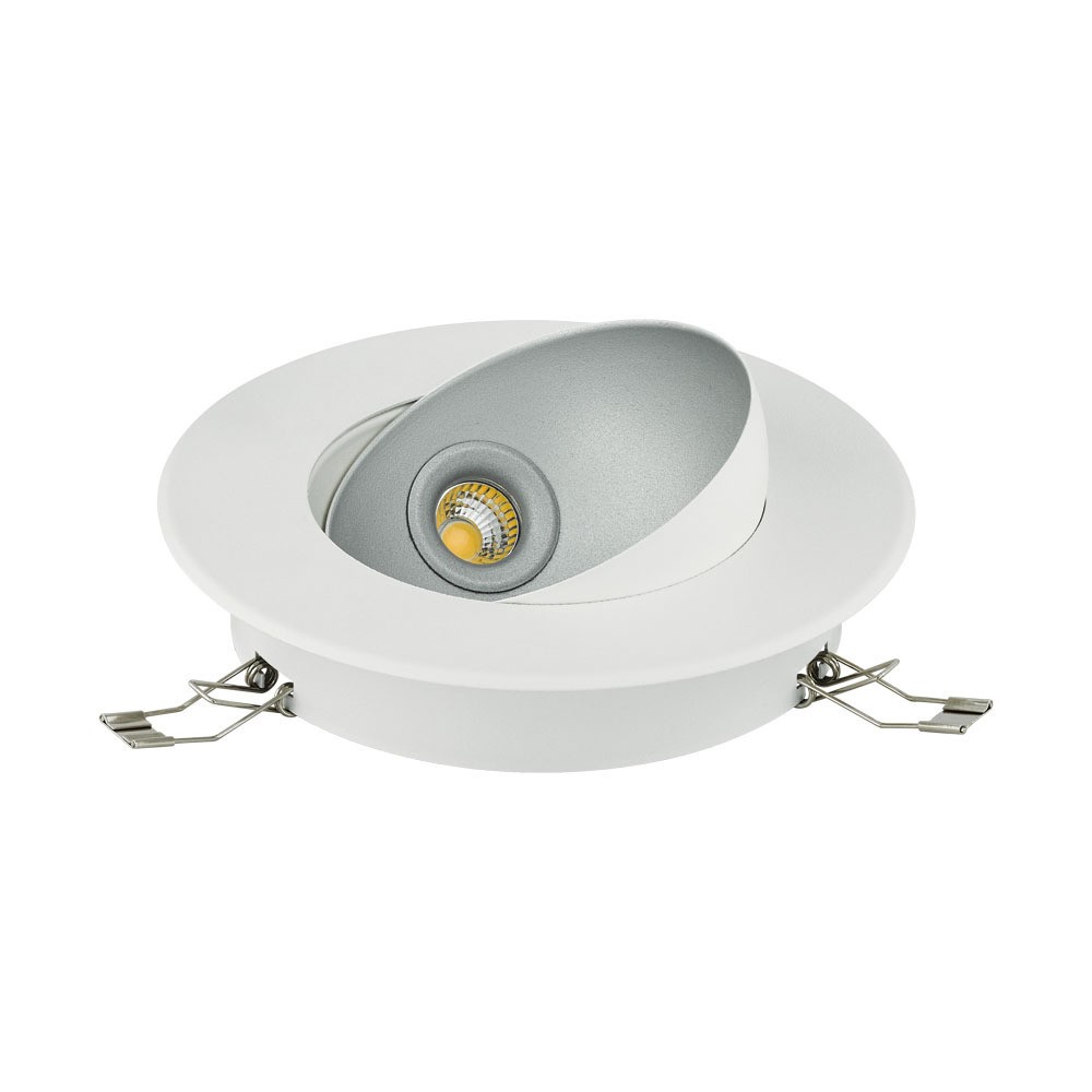 EGLO 98521 İç Mekan " RONZANO 1 "  gümüş,beyaz dökme çelik Gömme   Aydınlatma.    Çap: 16,5 cm Delik çapı: 14,5 cm LED Duy: 5W Ampul dahildir. IP20 3000K 480