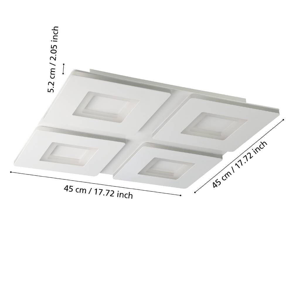 Eglo 900481 "PADROGIANO-Z" 45 Cm Uzunluğunda Çelik Beyaz Tavan Armatürü RGB