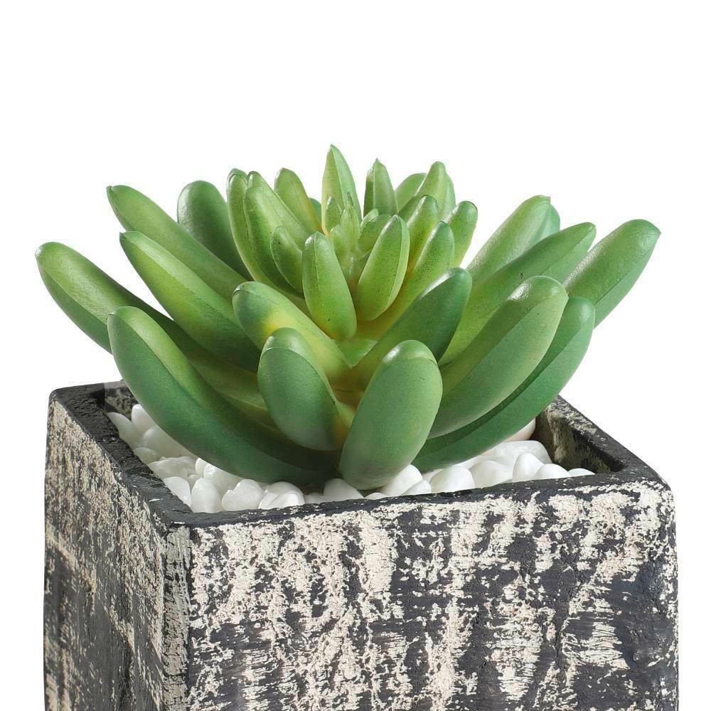 Eglo 428007 "CHITOSE" 12 Cm Yüksekliğinde Plastik Gri Saksıda Yapay Çiçek