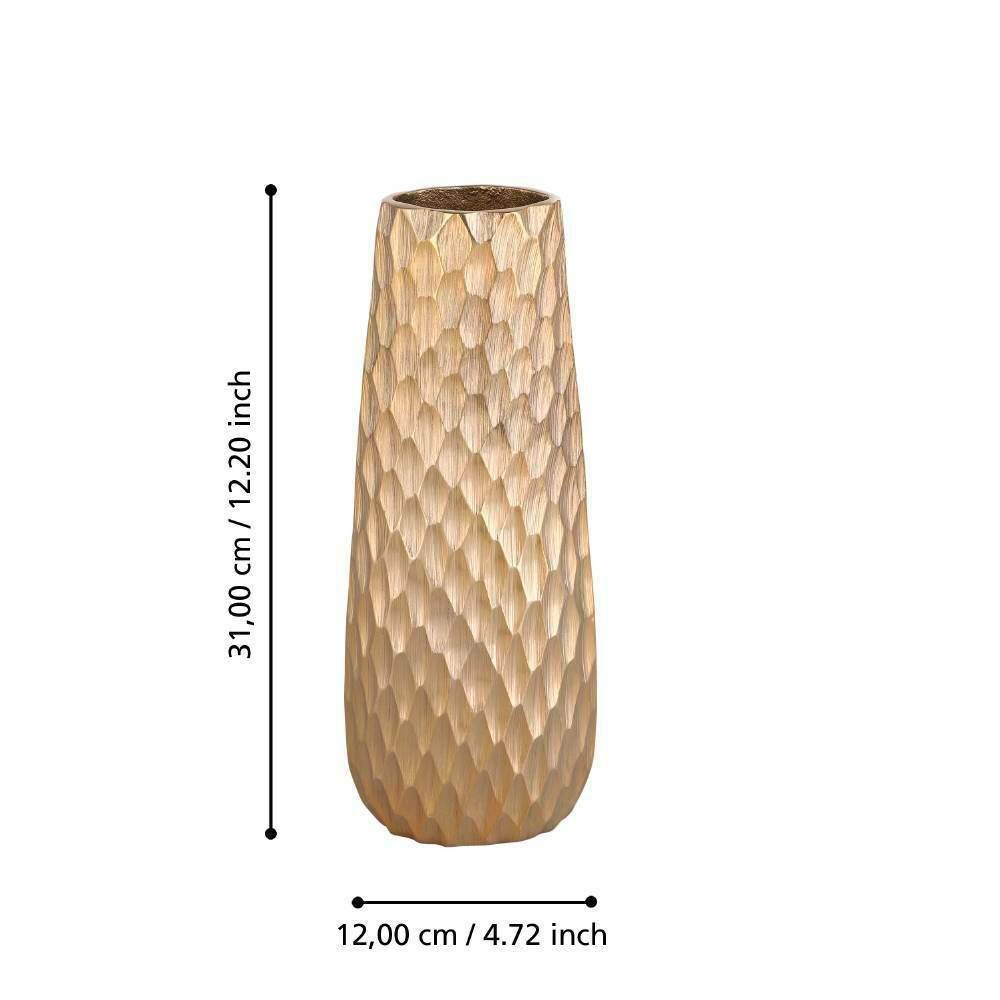 Eglo 421055 "NILGAUT" 31 Cm Yüksekliğinde Fırçalanmış Pirinç Metal Vazo