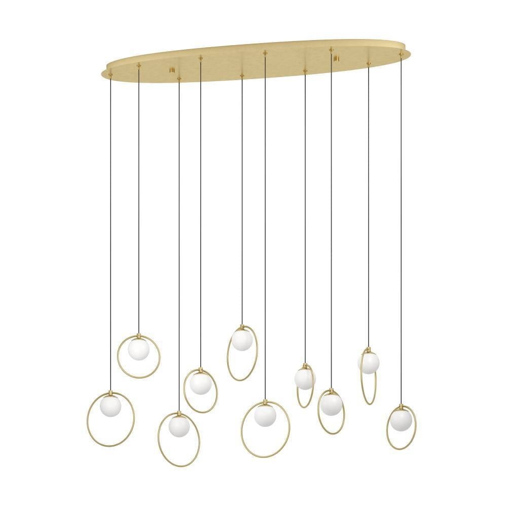 Eglo 390347 "PORTOCOLOM" 150 Cm Yüksekliğinde Çelik Pirinç, Gold Sarkıt Avize