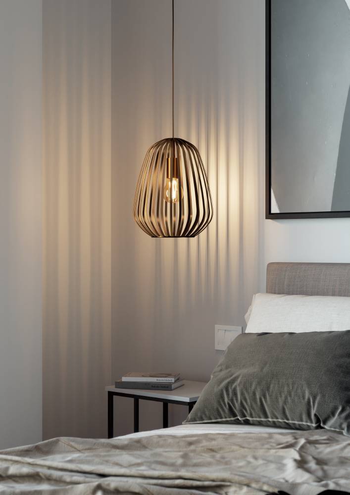 Eglo 901097 "ESPINAL" 110 Cm Yüksekliğinde Çelik Bronz Sarkıt Avize