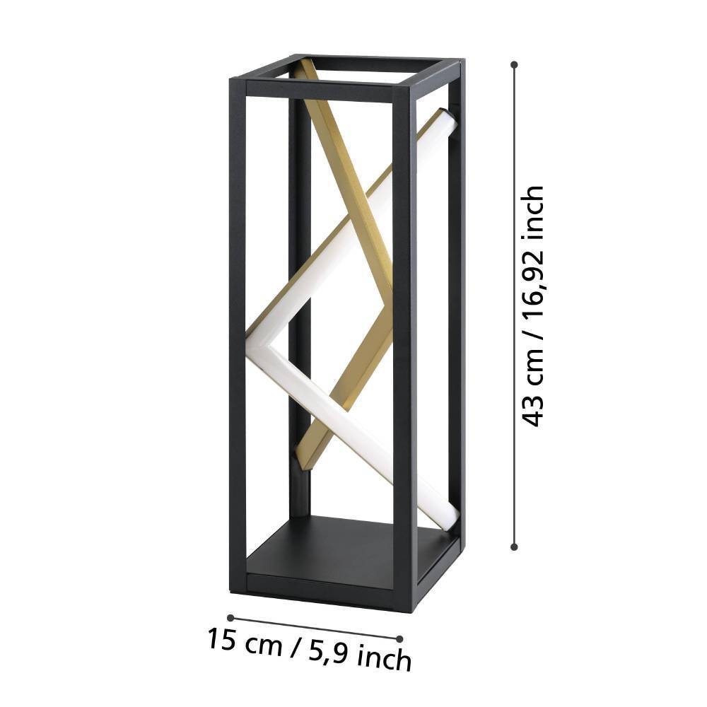 Eglo 390418 "PENELA" 43 Cm Yüksekliğinde Alüminyum, Çelik Masa Lambası