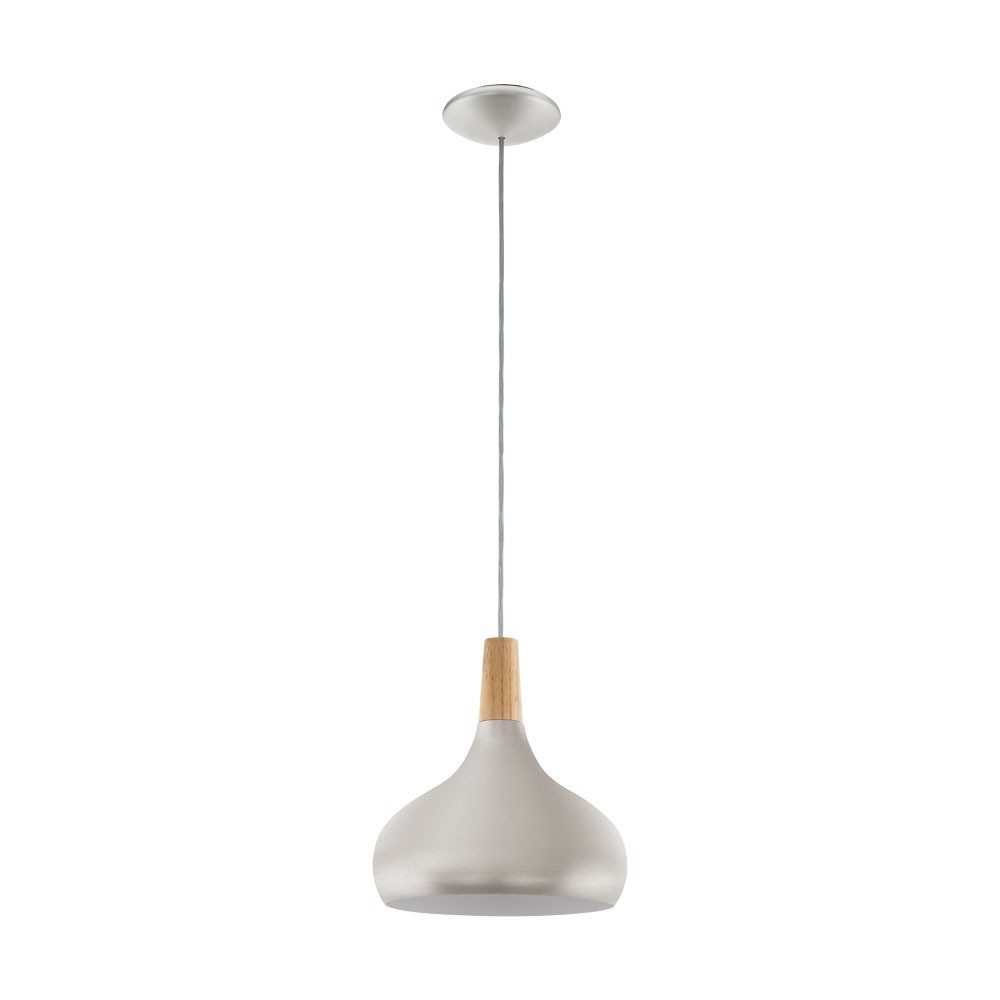 Eglo 96985 "SABINAR" 28 Cm Çapında Çelik Fırçalanmış Gümüş Sarkıt Avize