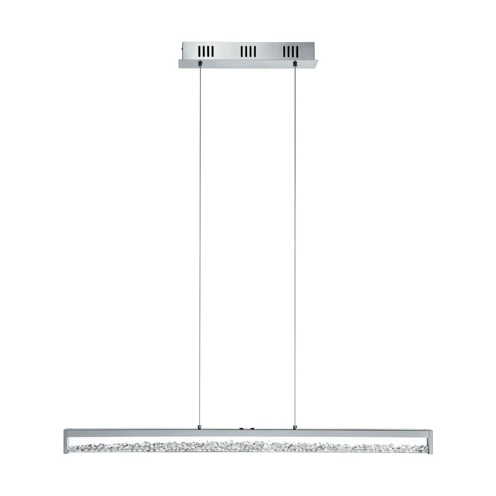 Eglo 93626 "CARDITO 1" 110 Cm Yüksekliğinde Dokunmatik Alüminyum, Çelik Krom Sarkıt Avize