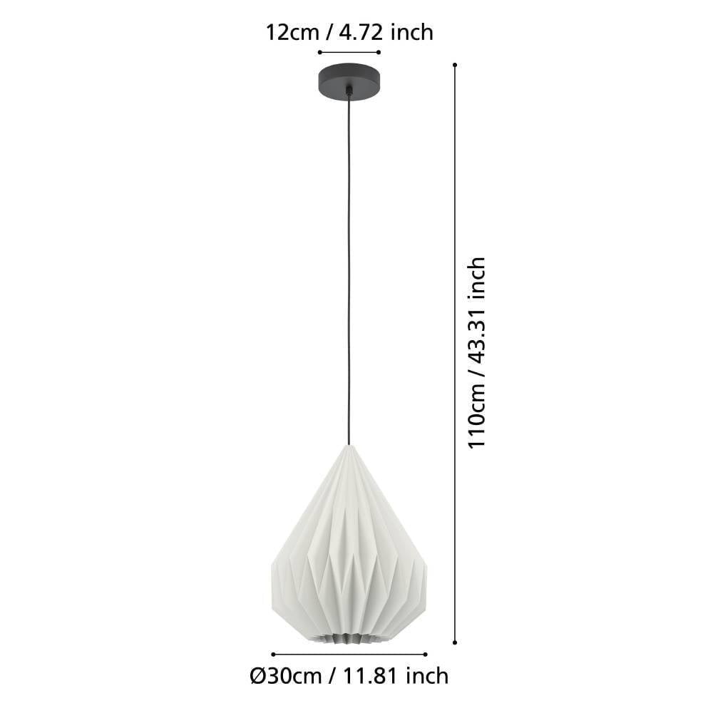 Eglo 43932 "MINTING" 31 Cm Çapında Çelik Siyah Sarkıt Avize