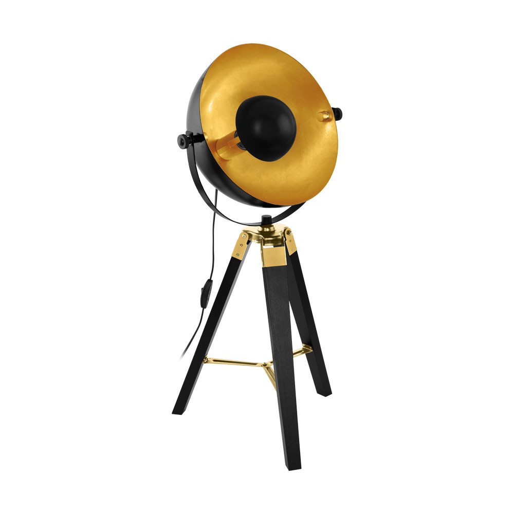 Eglo 49617 "COVALEDA" 73,5 Cm Yüksekliğinde Ahşap, Çelik Masa Lambası