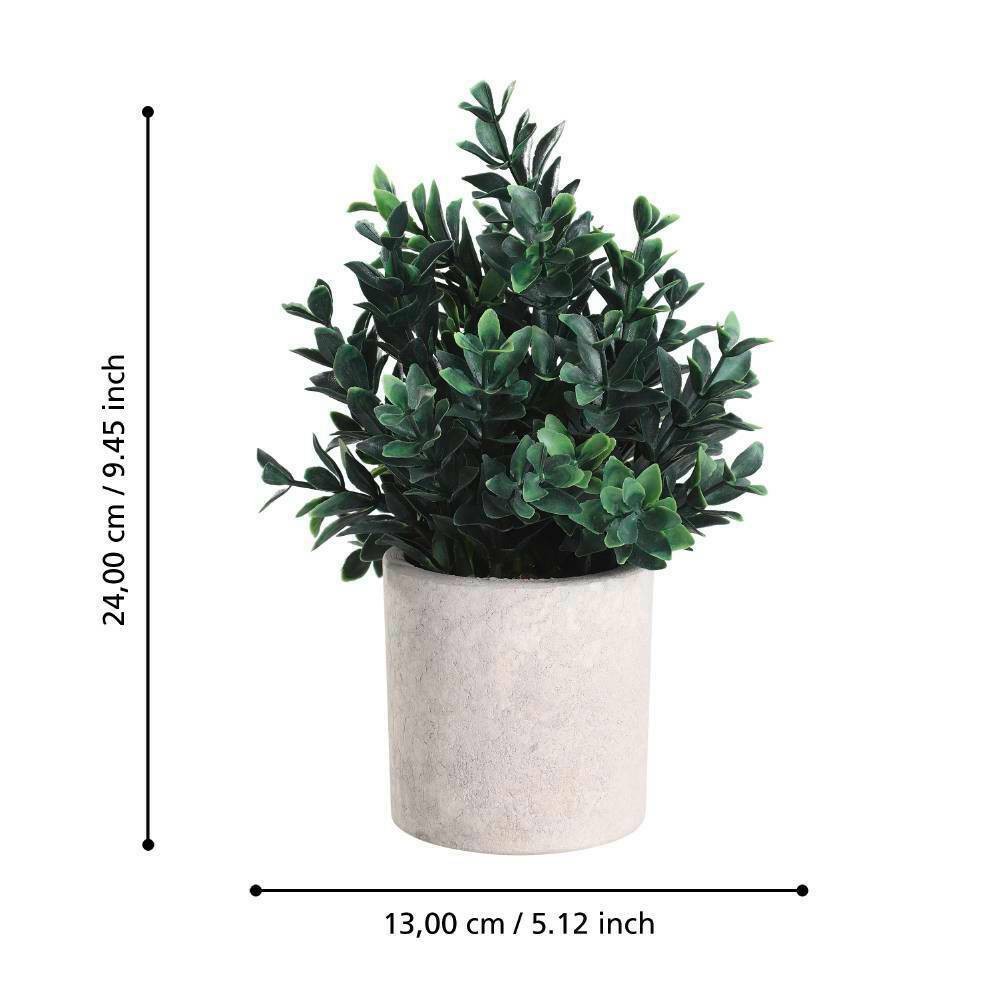 Eglo 428028 "CHITOSE" 23 Cm Yüksekliğinde Plastik Kahveengi, Yeşil Saksıda Yapay Çiçek