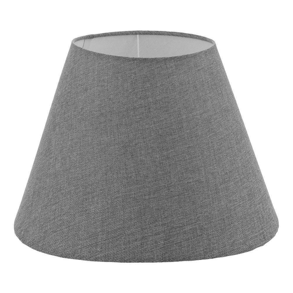 Eglo 49419 Tekstil Kumaş, Keten Gri E14 Abajur Ve Masa Lambası Şapkası