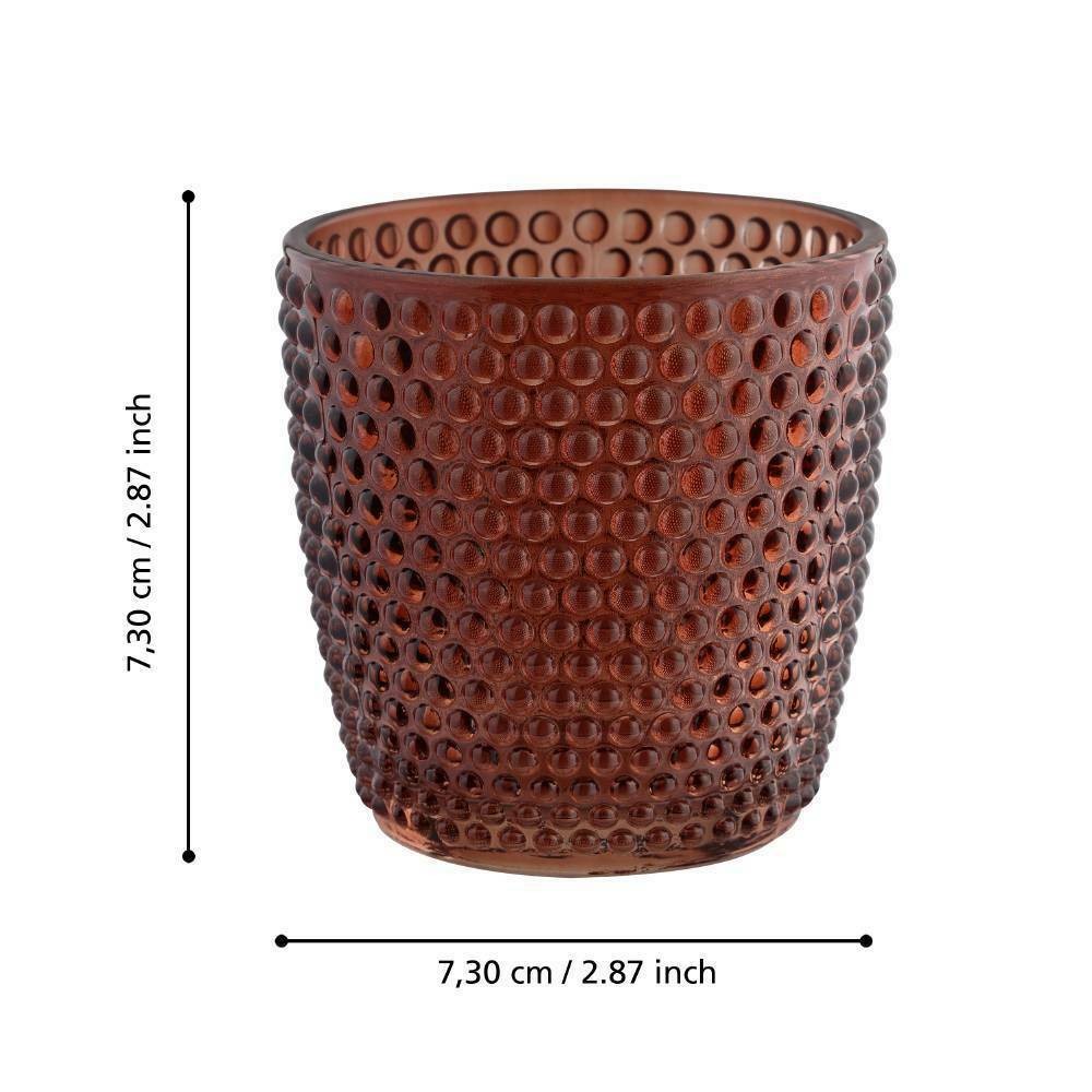 Eglo 422121 "BEZAMBY" 7,5Cm Yüksekliğindekırmızı Cam Dekoratif Mumluk 4'Lü Set