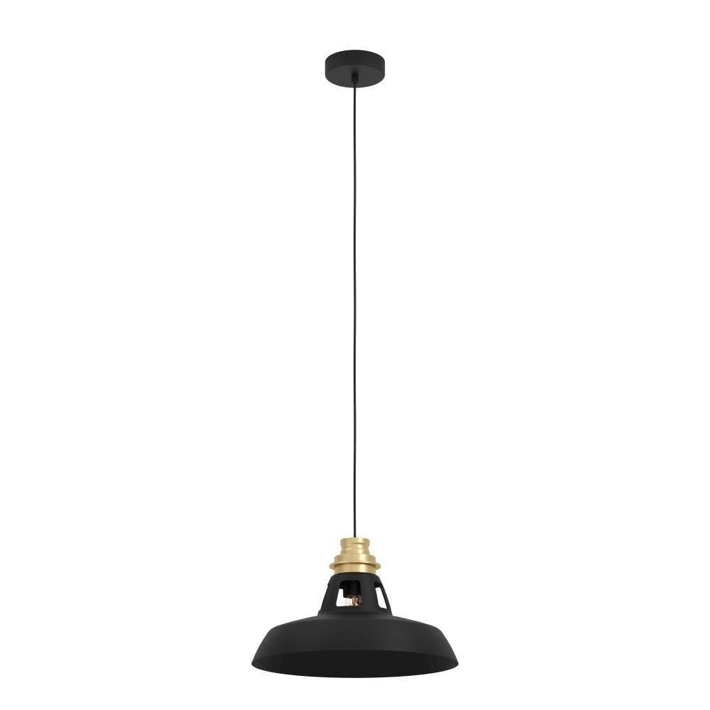 Eglo 390229 "ESPINARDO" 150 Cm Yüksekliğinde Çelik Siyah, Gold Sarkıt Avize