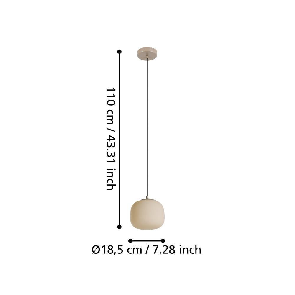 Eglo 900893 "COMINIO" 110 Cm Yüksekliğinde Çelik Boz Kahverengi Sarkıt Avize