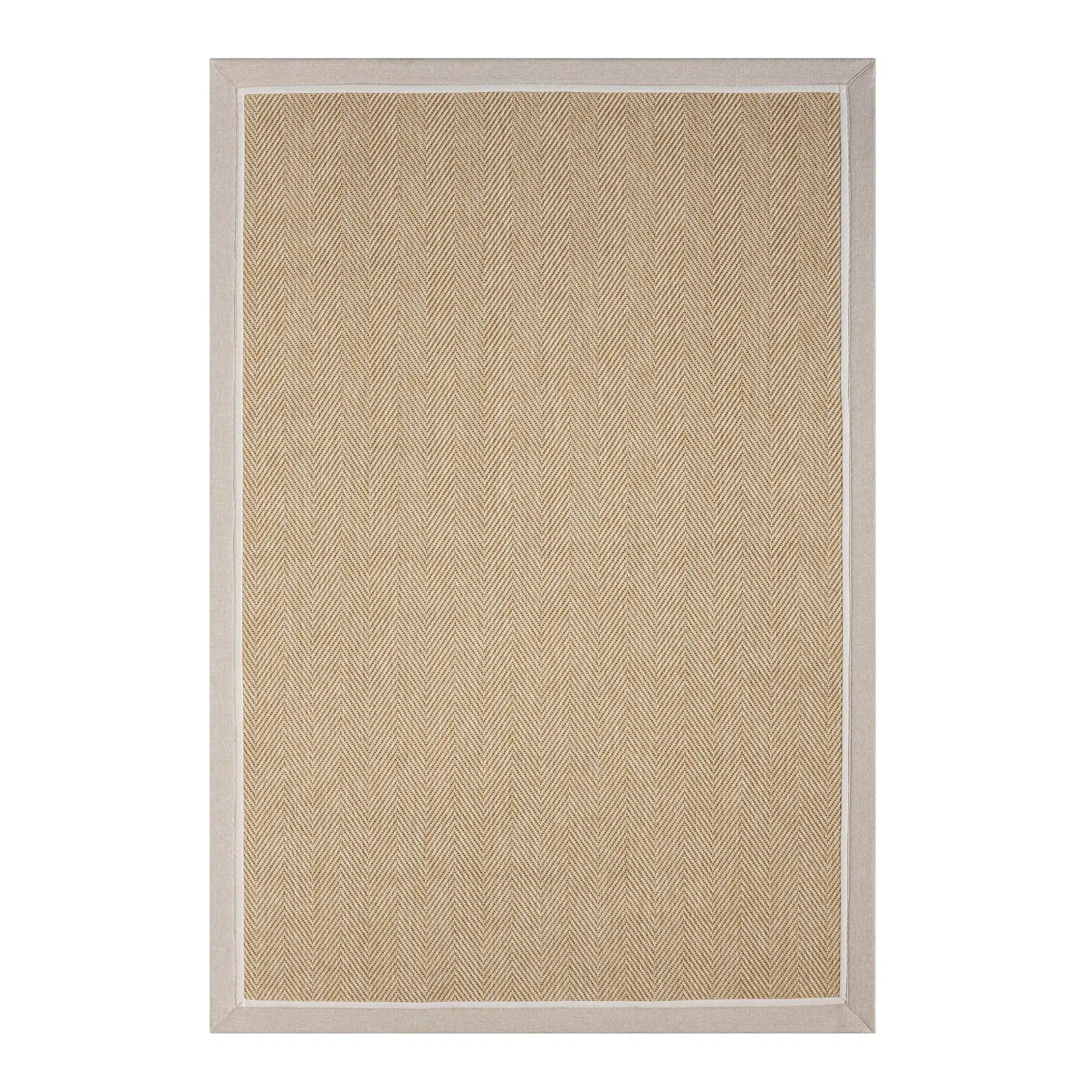 Seyran Halı Bombay 665 Bej Jüt Sisal Halı  - Bej Krem Bordürlü Halı Yolluk