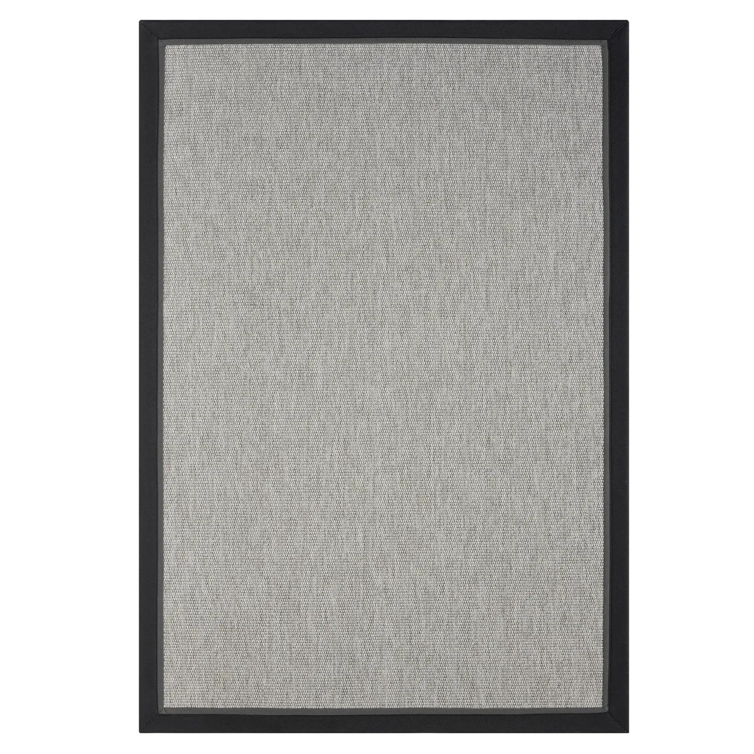 Seyran Halı Bombay 664 Gri Jüt Sisal Halı  - Siyah Antrasit Bordürlü Halı Yolluk