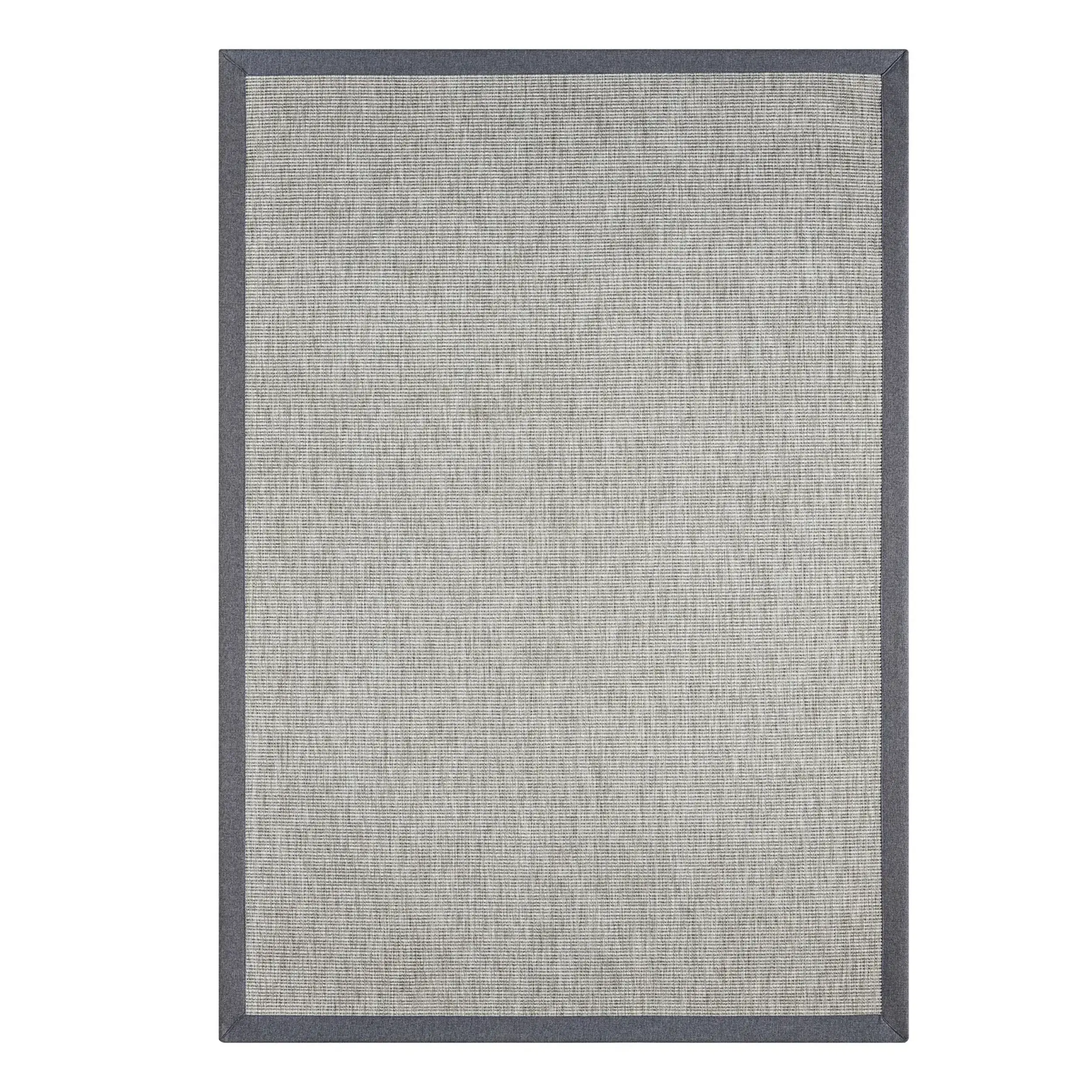 Seyran Halı Bombay 663 Gri Jüt Sisal Halı  - Mavi Bordürlü Halı Yolluk