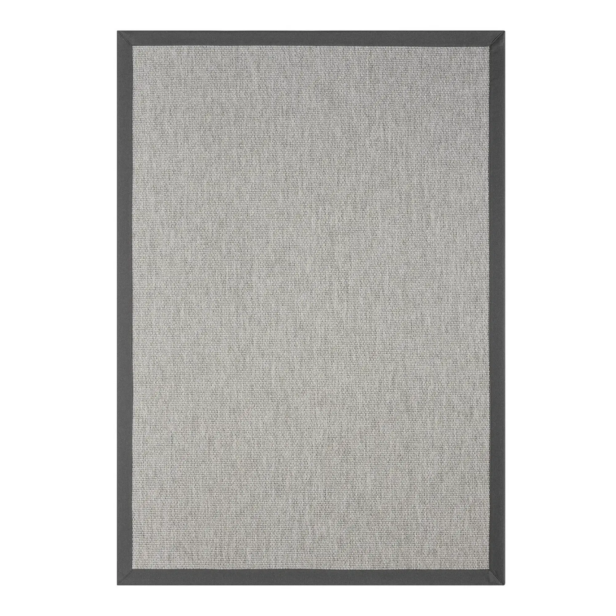 Seyran Halı Bombay 664 Gri Jüt Sisal Halı  - Tek Renk Bordürlü Halı Yolluk