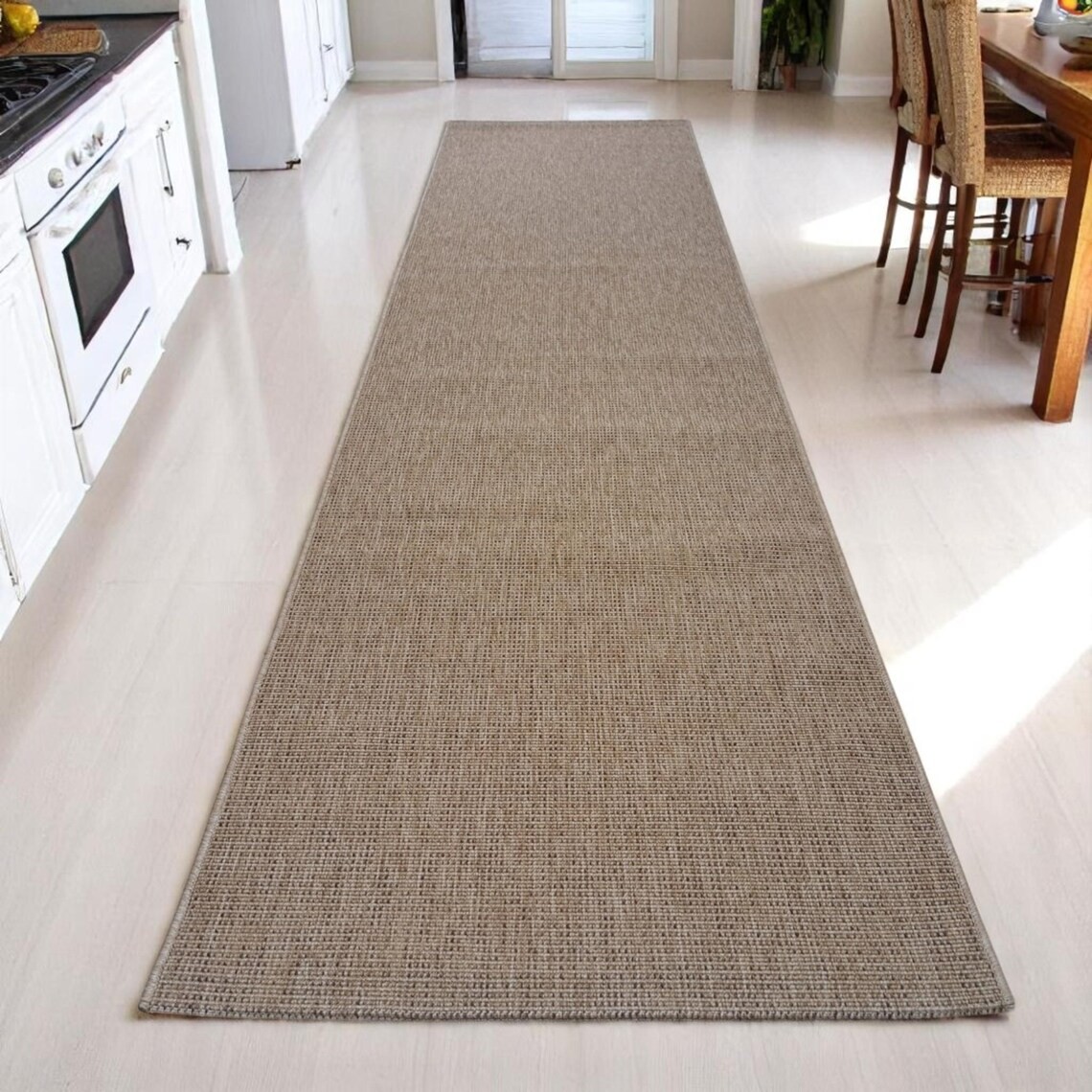 Seyran Halı Bombay 662 Bej Jüt Sisal Halı  - Ev Dekoru Salon Halısı - Merdiven Halısı -  Cozy Home Rug - Koridor Mutfak Halısı