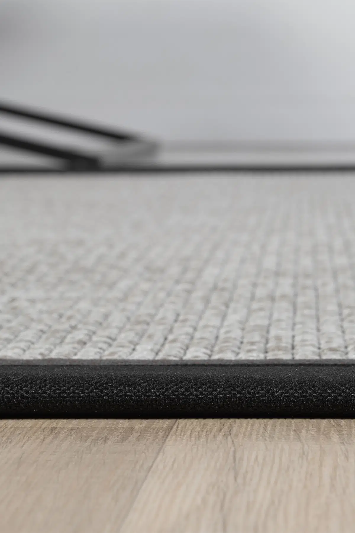 Seyran Halı Bombay 664 Gri Jüt Sisal Halı  - Siyah Antrasit Bordürlü Halı Yolluk