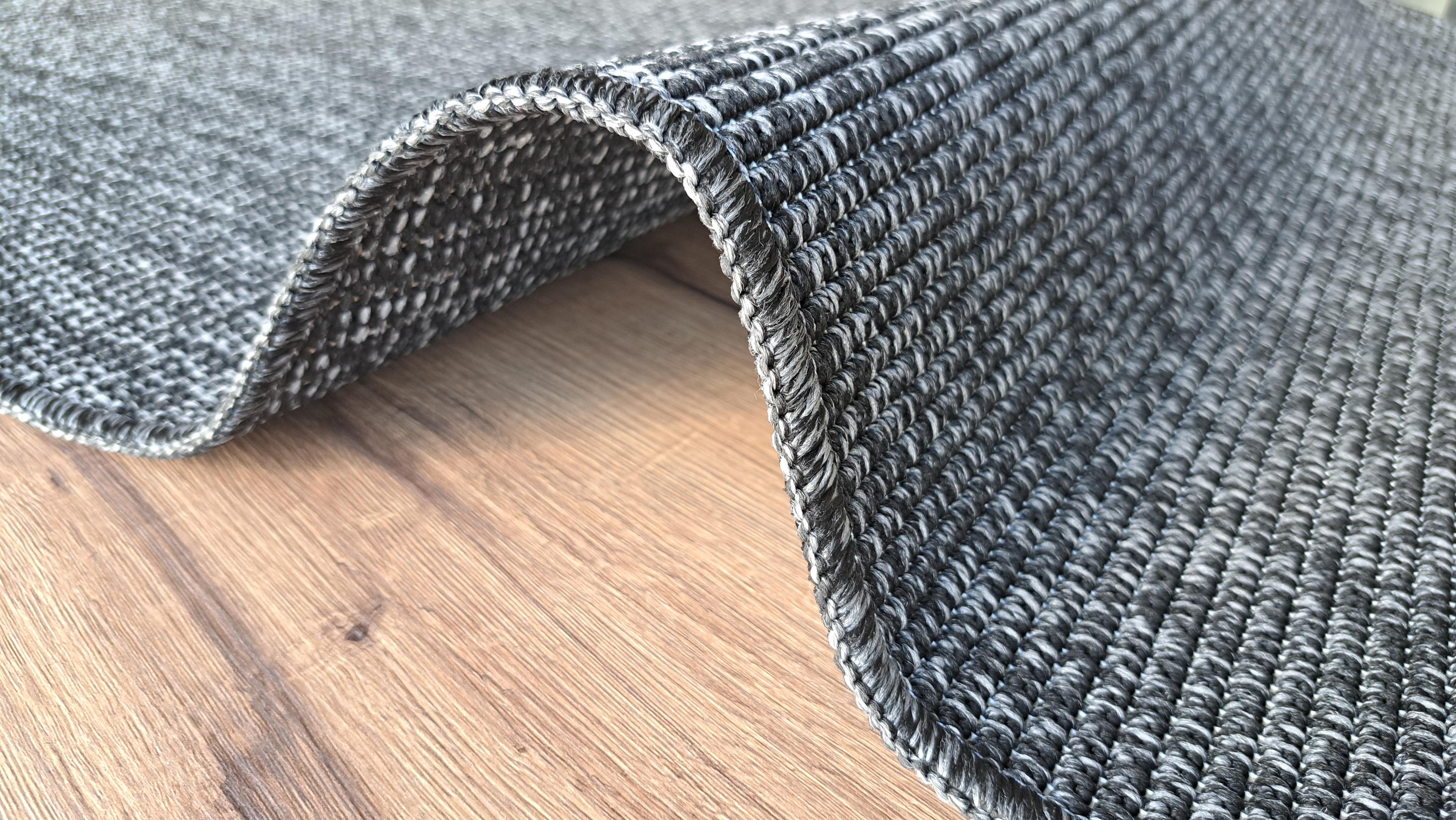 Seyran Halı Bombay 664 Antrasit Jüt Sisal Halı  - Ev Dekoru Salon Halısı - Merdiven Halısı -  Cozy Home Rug - Koridor Mutfak Halısı