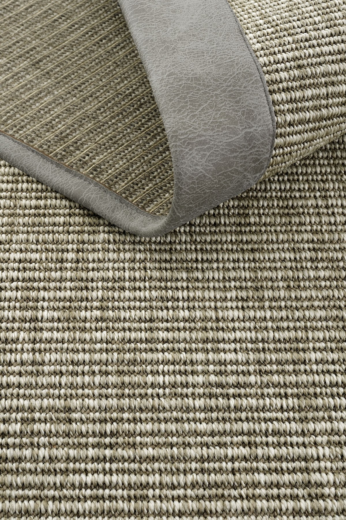 Cool Jüt Sisal Halı LEON M40 - Nubuk Bordürlü Gri Halı Yolluk - Indoors Outdoors